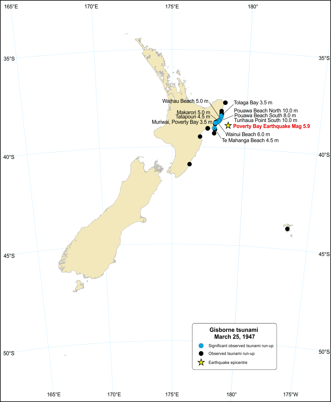 Image for M 7.0 Gisborne, Wed Mar 26 1947.